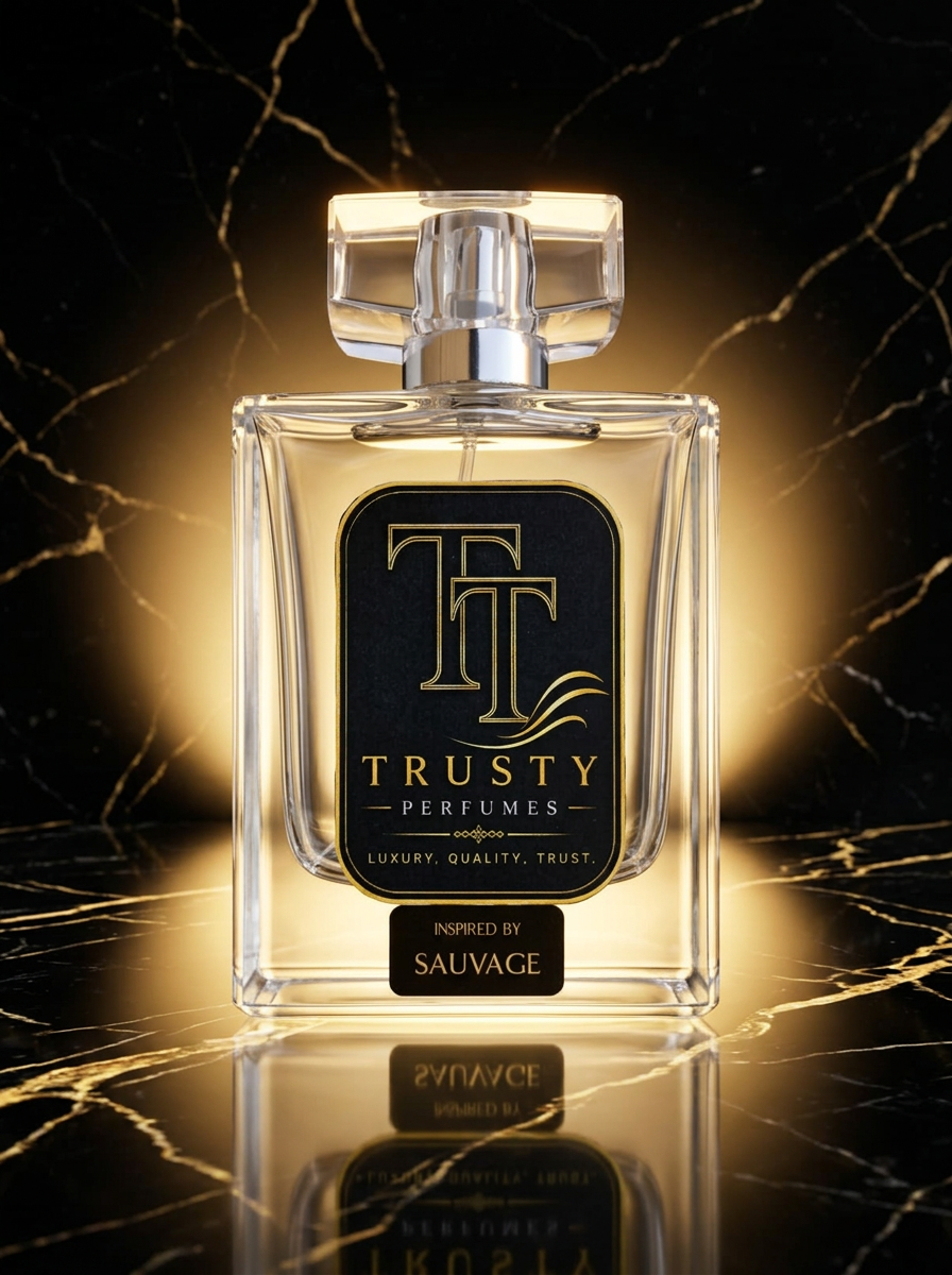 Trusty 100ml · Inspired by Sauvage luxury perfume bottle